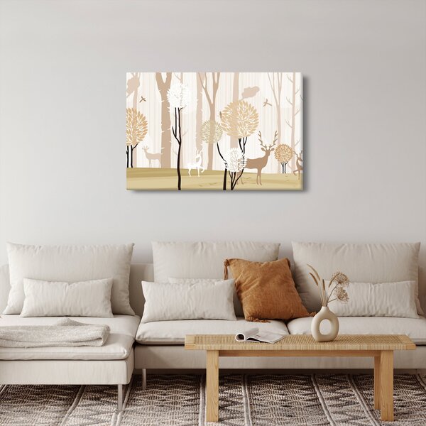 Tablou - Pădure ilustrată (90x60 cm)