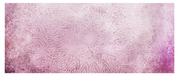 Tablou - Mandala pe zid roz (120x50 cm)