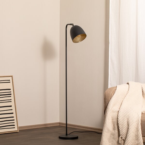 Opviq Lampadar Tattoo 4090, negru, metal, înălțime 120 cm, Negru, Camera de zi / sufragerie, Metal, Umbrelă în picioare