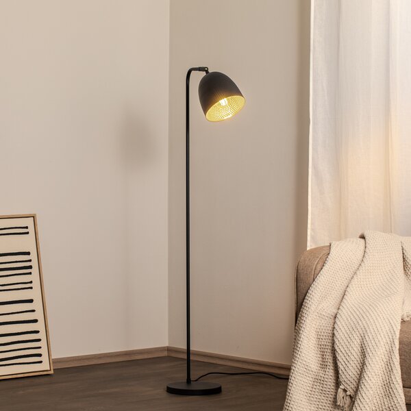 Opviq Lampadar Tattoo 4090, negru, metal, înălțime 120 cm, Negru, Camera de zi / sufragerie, Metal, Umbrelă în picioare