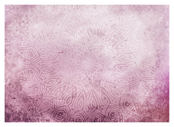 Tablou - Mandala pe zid roz (70x50 cm)