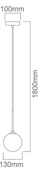 Open Design Bao lampă suspendată 1x8 W negru-fumuriu OR80063