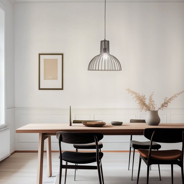 Opviq Lampă suspendată Fellini MR-672, negru, metal, Ø 38 cm, reglabil, Negru, Camera de zi / sufragerie, Metal