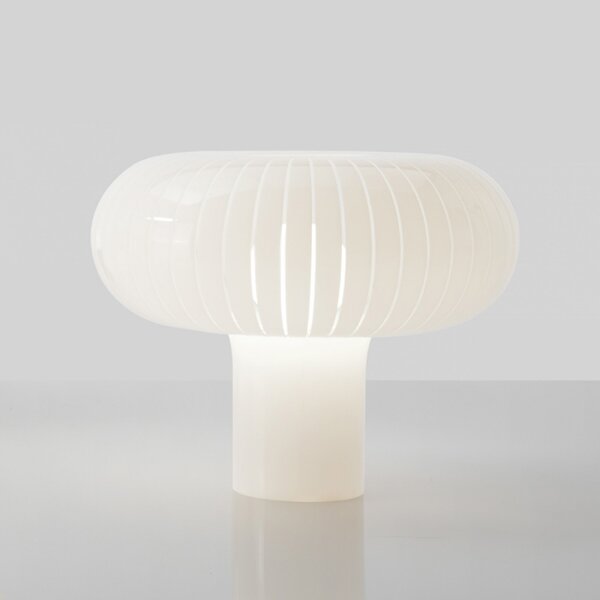 Kartell Lampa de masă Teresa, albă, Ø 50 cm, PMMA reciclat, reglabil, Alb, Camera de zi / sufragerie, Plastic, Design