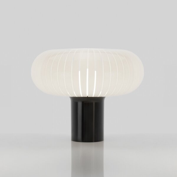 Kartell Lampa de masă Teresa, negru/alb, Ø 50 cm, PMMA, reglabil, Alb, Camera de zi / sufragerie, Plastic, Design