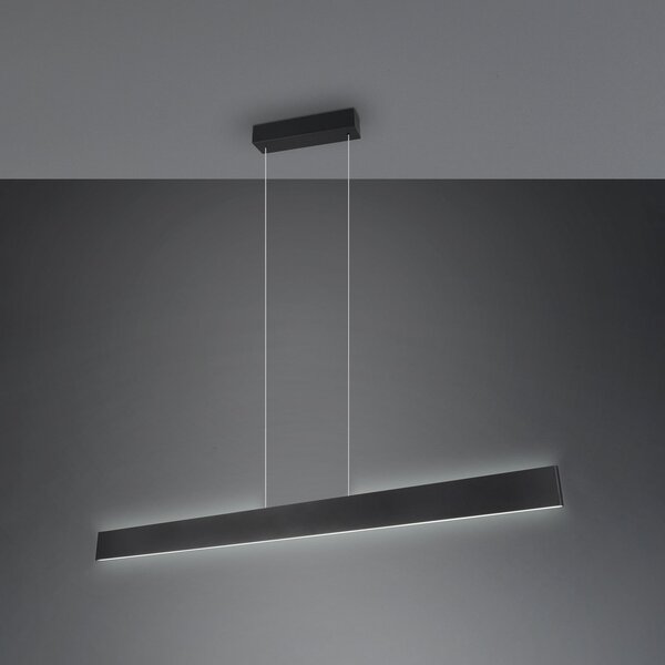 Trio Lighting Galway Lampă suspendată LED, negru mat, sus/jos, CCT, metal, reglabil, Negru, Camera de zi / sufragerie, Metal, Modern