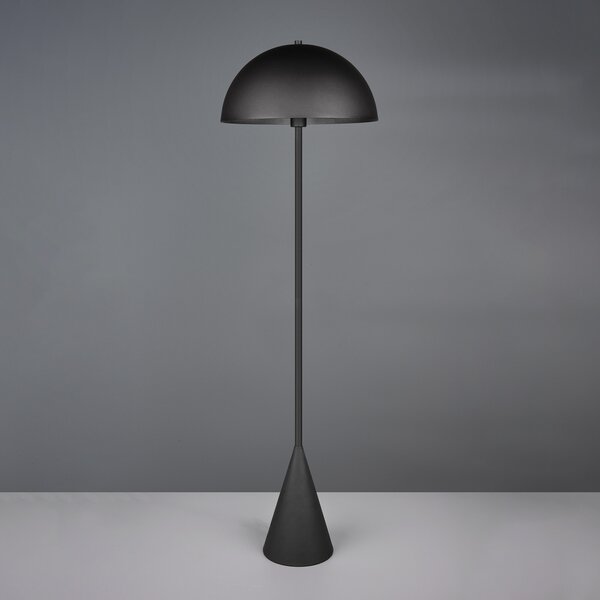 Trio Lighting Lampadar Alfie, negru mat, metal, E27, Negru, Camera de zi / sufragerie, Metal
