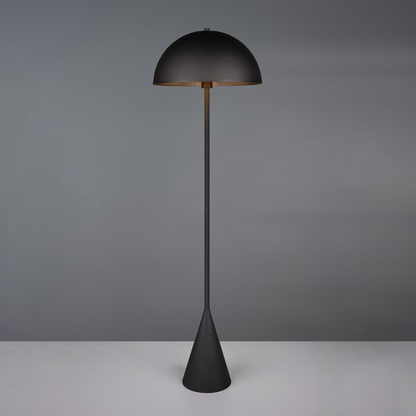 Trio Lighting Lampadar Alfie, negru mat, metal, E27, Negru, Camera de zi / sufragerie, Metal