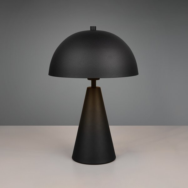 Trio Lighting Lampă de masă Alfie, negru mat, metal, E27, Negru, Camera de zi / sufragerie, Metal
