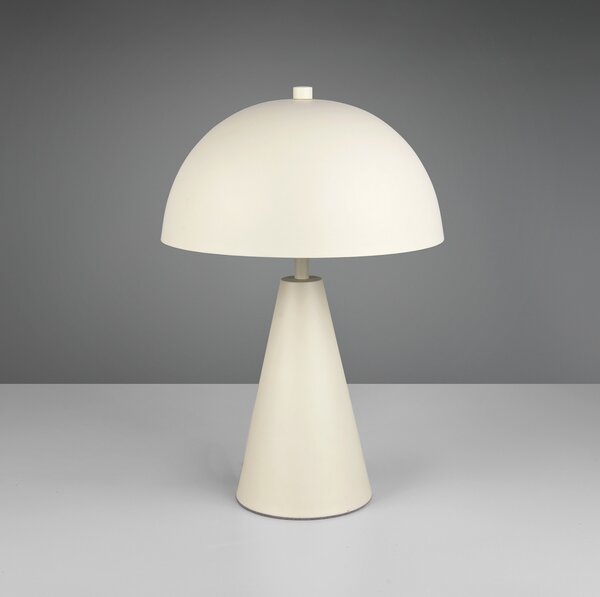 Trio Lighting Lampă de masă Alfie, gri deschis mat, metal, E27, Gri, Camera de zi / sufragerie, Metal