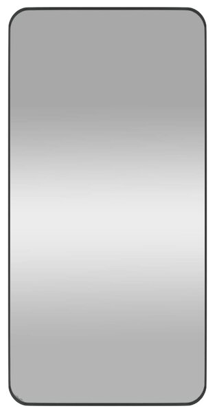 Oglindă de perete, negru, 50x100 cm, dreptunghiulară