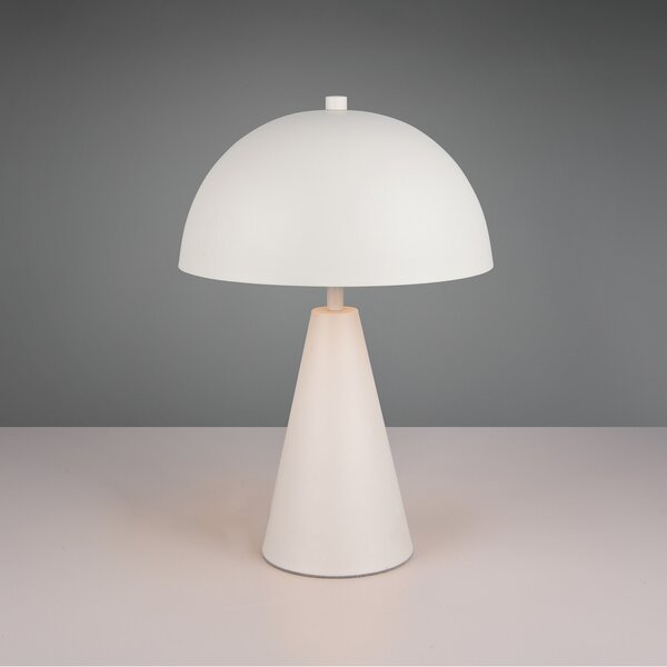 Trio Lighting Lampă de masă Alfie, gri deschis mat, metal, E27, Gri, Camera de zi / sufragerie, Metal