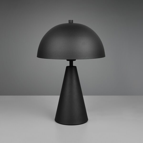Trio Lighting Lampă de masă Alfie, negru mat, metal, E27, Negru, Camera de zi / sufragerie, Metal