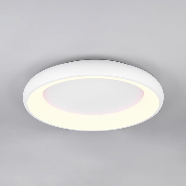 Trio Lighting Plafonieră LED Cardona, Ø 62 cm, alb mat, metal, CCT, reglabil, Alb, Camera de zi / sufragerie, Metal, Modern