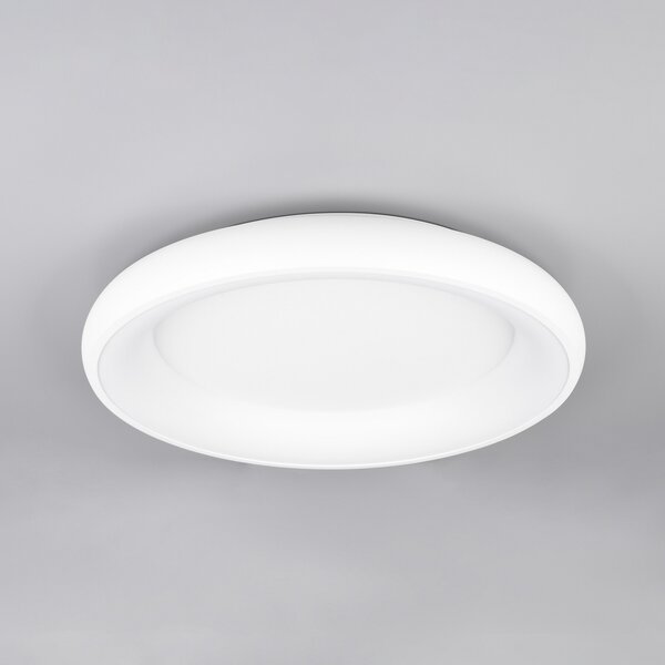 Trio Lighting Plafonieră LED Cardona, Ø 62 cm, alb mat, metal, CCT, reglabil, Alb, Camera de zi / sufragerie, Metal, Modern