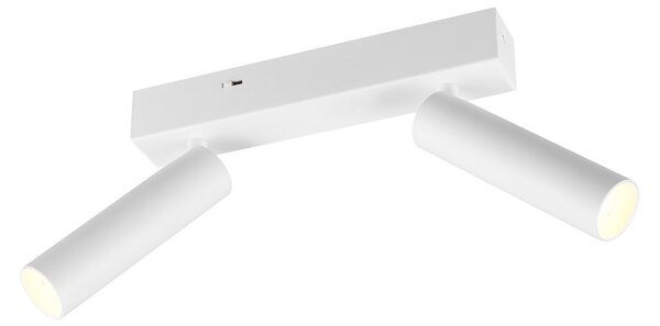 Trio Lighting Spot LED pentru tavan Ambala, 2 becuri, alb, metal, CCT, dimabil, reglabil, Alb, Camera de zi / sufragerie, Metal, Modern