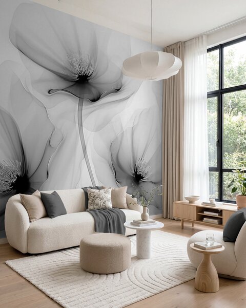 Tapet Flori transparente, Fototapet Flori, w02696v2 : Uwalls.ro