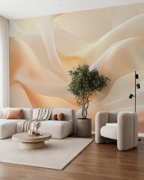 Tapet imitație de țesătură de mătase, Fototapet 3D, Fototapet 3D Flori, w02765 : Uwalls.ro