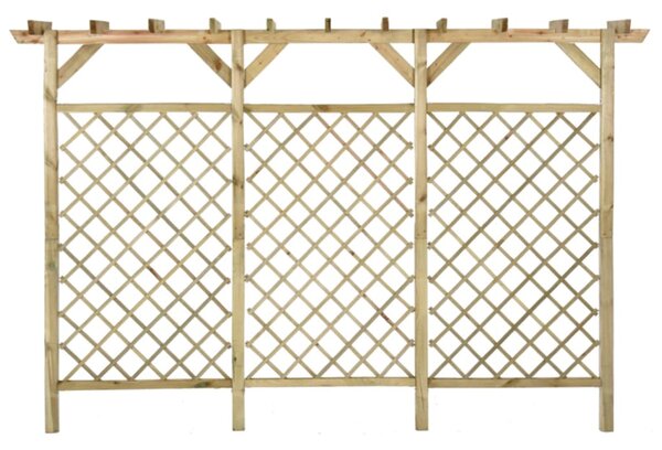 Gard de grădină cu zăbrele&pergolă 300x50x200cm lemn pin tratat