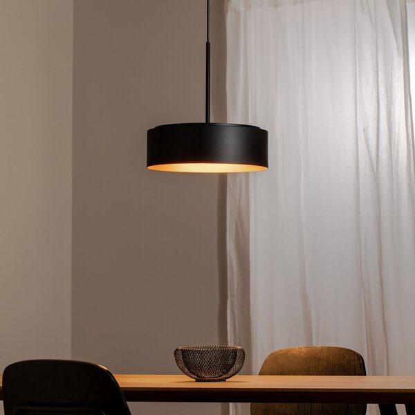 BEGA Bega Lampă suspendată LED Studio Line Ø 36 cm negru-cupru DALI, reglabil, Negru, Camera de zi / sufragerie, Aluminiu