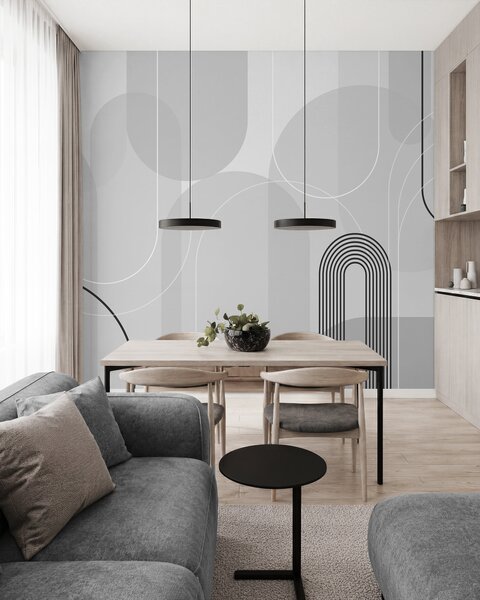 Tapet Arce minimaliste elegante, Fototapet Abstract, w02826v1 : Uwalls.ro