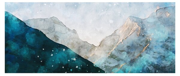 Tablou - Munte desenat (120x50 cm)