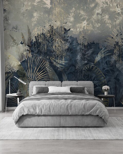 Tapet Africa magică cu pădure tropicală și elemente vectoriale, Fototapet Natură, w02643 : Uwalls.ro