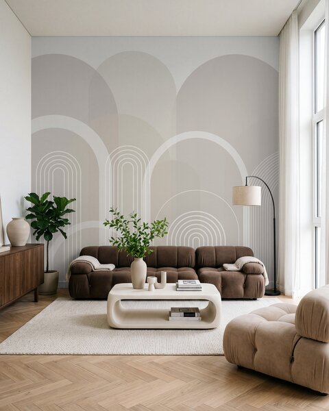 Tapet Arcuri geometrice boho, Fototapet Abstract, w02935v1 : Uwalls.ro