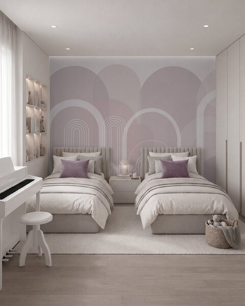 Tapet Arcuri geometrice boho, Fototapet Abstract, w02935 : Uwalls.ro