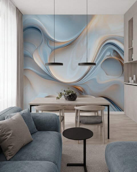 Tapet Wallpaper în stilul texturii lichide, Fototapet Modern, w02909 : Uwalls.ro