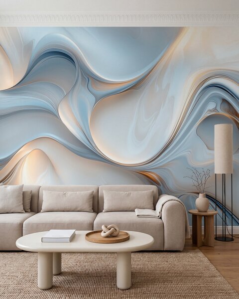 Tapet Wallpaper în stilul texturii lichide, Fototapet Modern, w02909 : Uwalls.ro