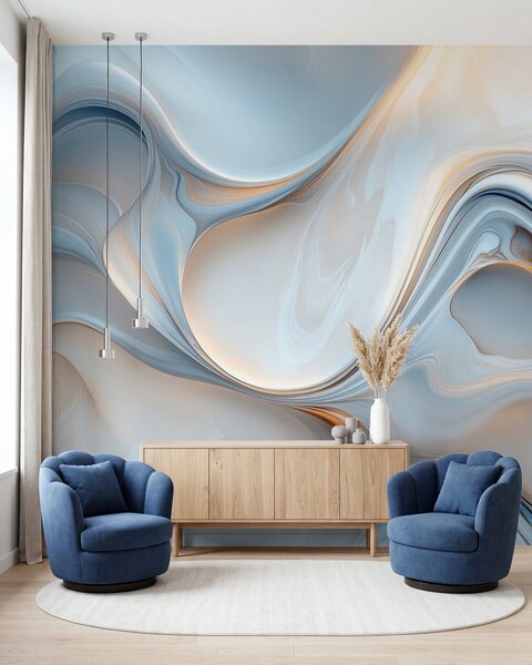 Tapet Wallpaper în stilul texturii lichide, Fototapet Modern, w02909 : Uwalls.ro