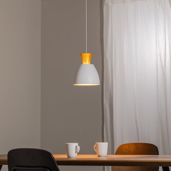 BEGA Lampă suspendată cu LED Studio Line 51277, alb/zahăr, Ø 20 cm, reglabil, Alb, Camera de zi / sufragerie, Aluminiu