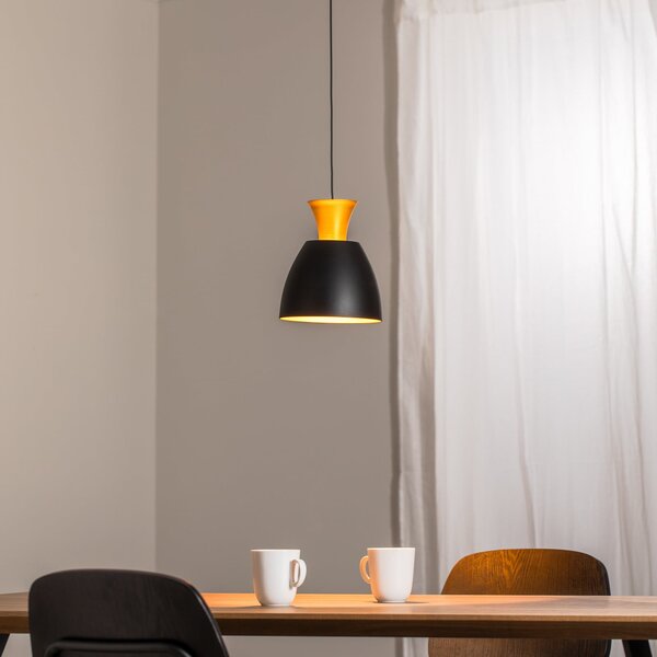 BEGA Lampă suspendată cu LED Studio Line 51229, negru/zahăr, Ø 20 cm, reglabil, Negru, Camera de zi / sufragerie, Aluminiu
