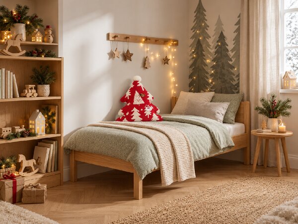 Perna decorativa SANTA TREE 45 cm, rosie