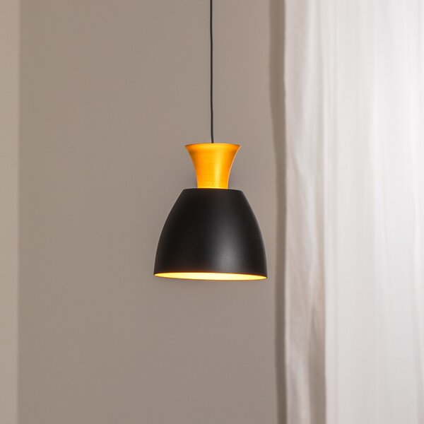 BEGA Lampă suspendată cu LED Studio Line 51229, negru/zahăr, Ø 20 cm, reglabil, Negru, Camera de zi / sufragerie, Aluminiu