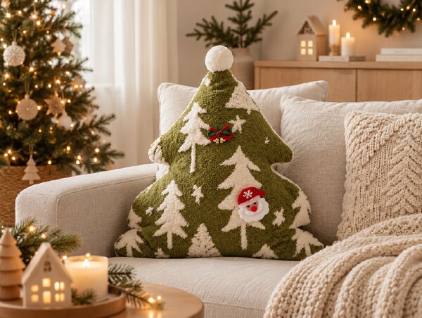 Perna decorativa WINTER PINE 45 cm, verde