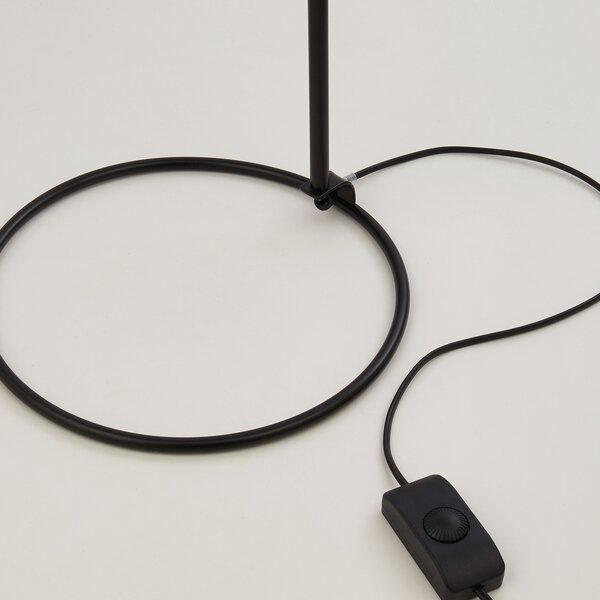 Searchlight Dulwich lampadar, dimabil, negru, metal, 152 cm, E27, reglabil, Negru, Camera de zi / sufragerie, Metal, Modern