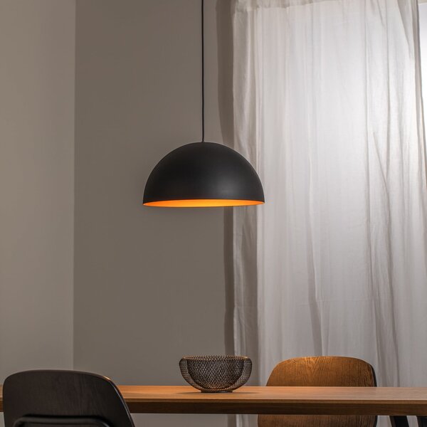 BEGA Lampă suspendată cu LED Studio Line 50993, negru/coper, Ø 35 cm, reglabil, Negru, Camera de zi / sufragerie, Aluminiu