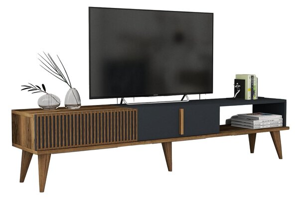 Masă TV/Dulap Tepeve (nuc + antracit). 1095453