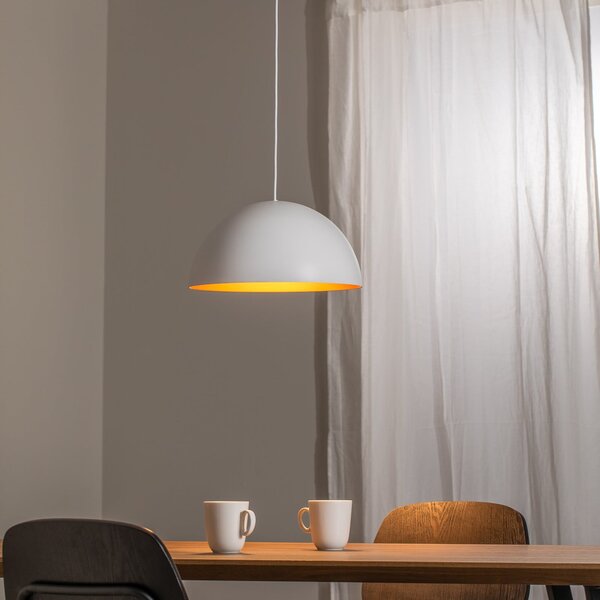 BEGA Lampă suspendată cu LED Studio Line 50996, alb/coper, Ø 35 cm, reglabil, Alb, Camera de zi / sufragerie, Aluminiu