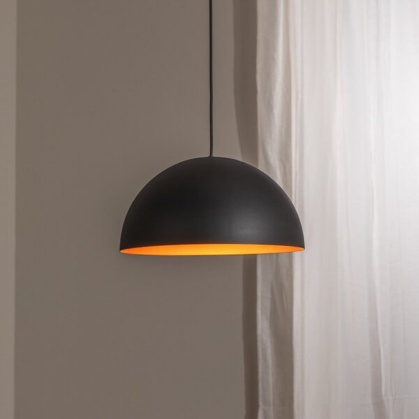 BEGA Lampă suspendată cu LED Studio Line 50993, negru/coper, Ø 35 cm, reglabil, Negru, Camera de zi / sufragerie, Aluminiu