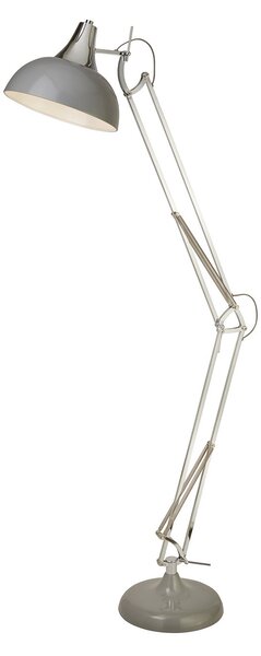 Searchlight Lampadar Goliath, gri, metal, E27, 170 cm, reglabil, Gri, Camera de zi / sufragerie, Metal, Modern