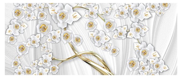 Tablou - Copac cu decor auriu (120x50 cm)