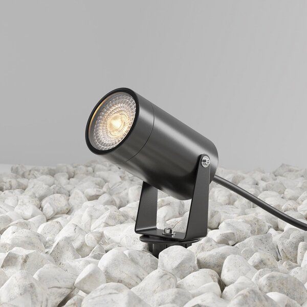 Maytoni Spot cu vârf de sol Scope, negru, aluminiu, IP65, reglabil, Negru, Aluminiu, Modern