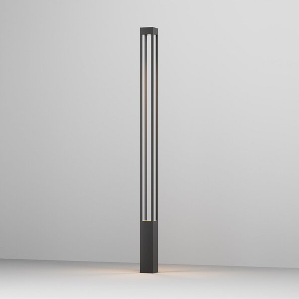 Maytoni LED lumină de exterior Elbe, înălțime 200 cm, culoare grafit, Negru, Metal, Modern