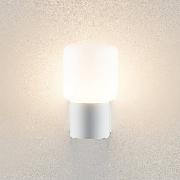 Molto Luce Lanu Flat lampă de perete pentru exterior, alb, aluminiu/glass, reglabil, Alb, Aluminiu, Modern