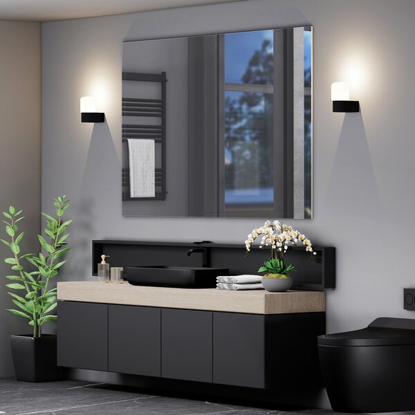 Molto Luce Lanu Flat lampă de perete pentru exterior, negru, aluminiu/glass, reglabil, Negru, Aluminiu, Modern
