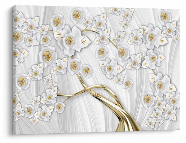 Tablou - Copac cu decor auriu (70x50 cm)