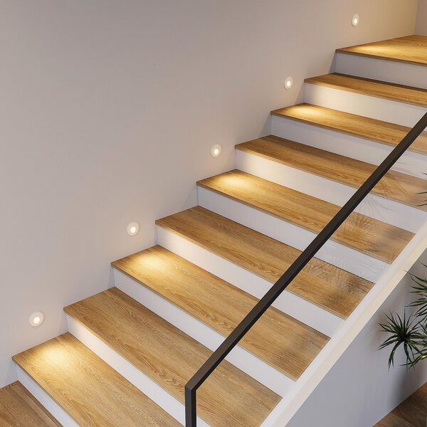 Molto Luce LED lampă încastrată Wall 68R RD alb, aluminiu, CCT, reglabil, Alb, Hol, Aluminiu, Modern, Perete încastrat